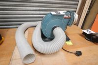 Lot 12 - CLARKE 240V CENTRIFUGAL FAN WITH COLLECTION BAG & FLEXI DUCTING (VAT applicable)