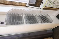 Lot 77 - 3x 6-SECTION GREY METAL WALL MOUNTED LETTER RACKS (VAT applicable)