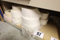 Lot 97 - CONTENTS OF 1/2 SHELF OF VERTICAL BLIND TAPE IN CREAM, APPROX. 11 ROLLS INC. PART ROLLS (VAT applicable)
