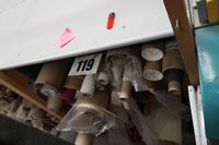 Lot 119 - CONTENTS OF PIGEON HOLE UNDER TABLE OF MIXED ROLLER BLIND FABRIC (VAT applicable)