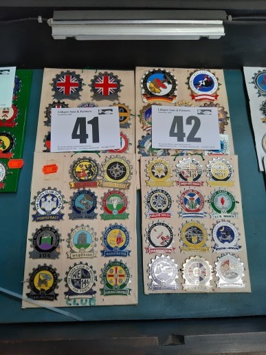2 x plaques of badges lot 41 Â£95 & 42 Â£105