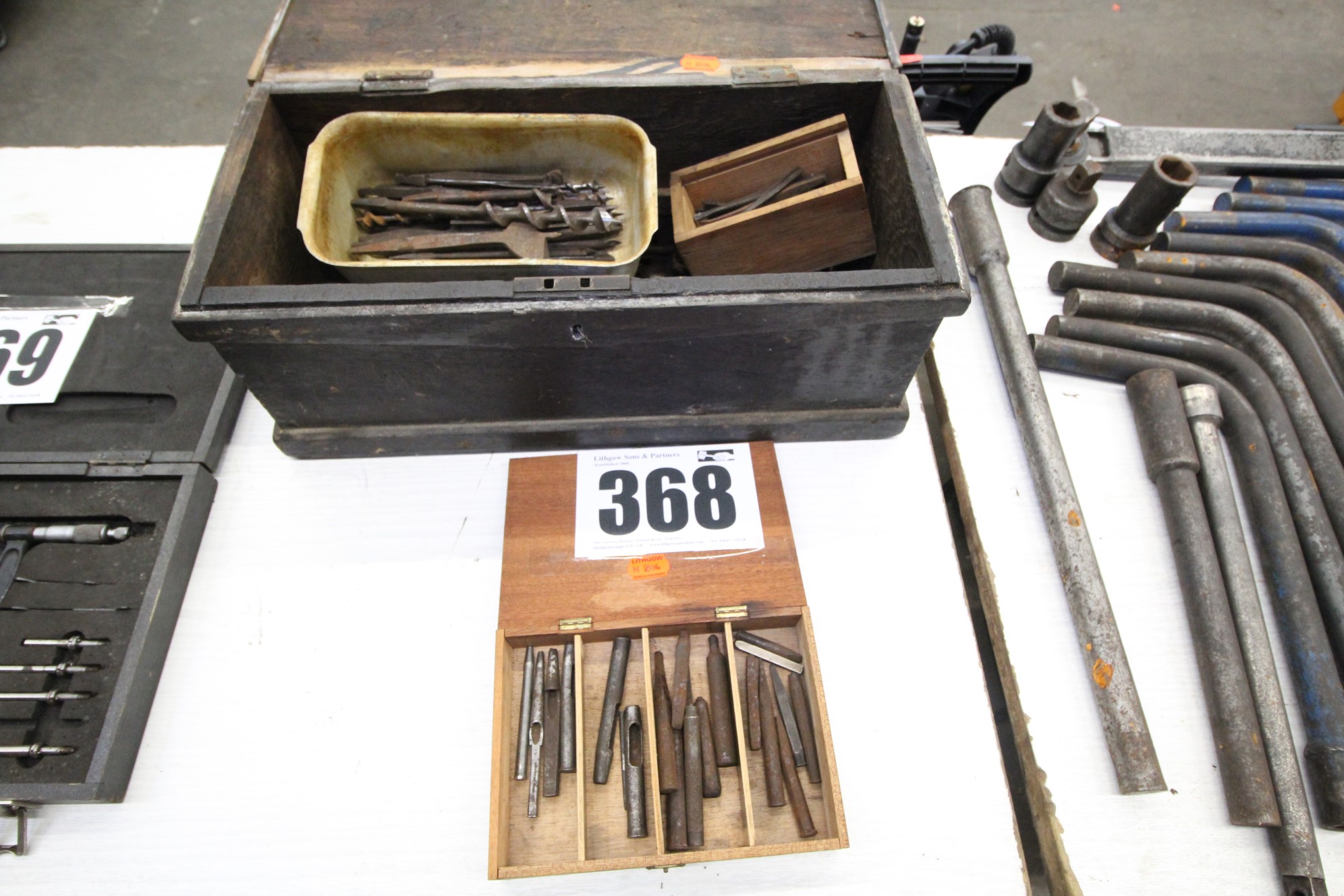 Lot 368 - Joiner's Drills and Punches - £135