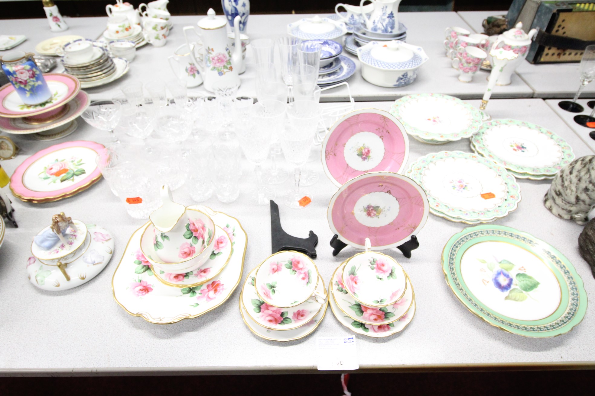 Lot 170 - Table Top of China and Glass - £95