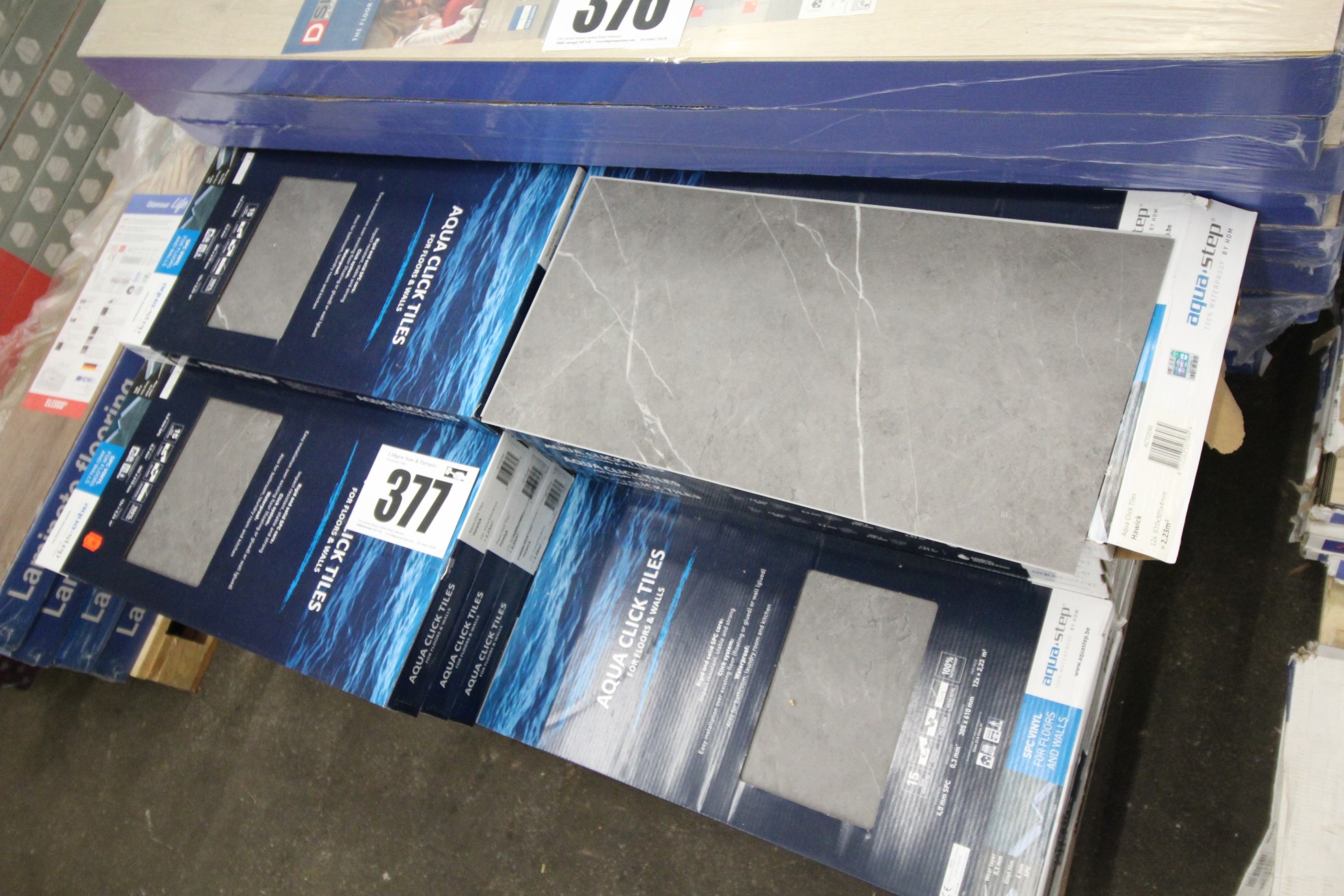 Lot 377 - Pallet of Grey Flooring - £400