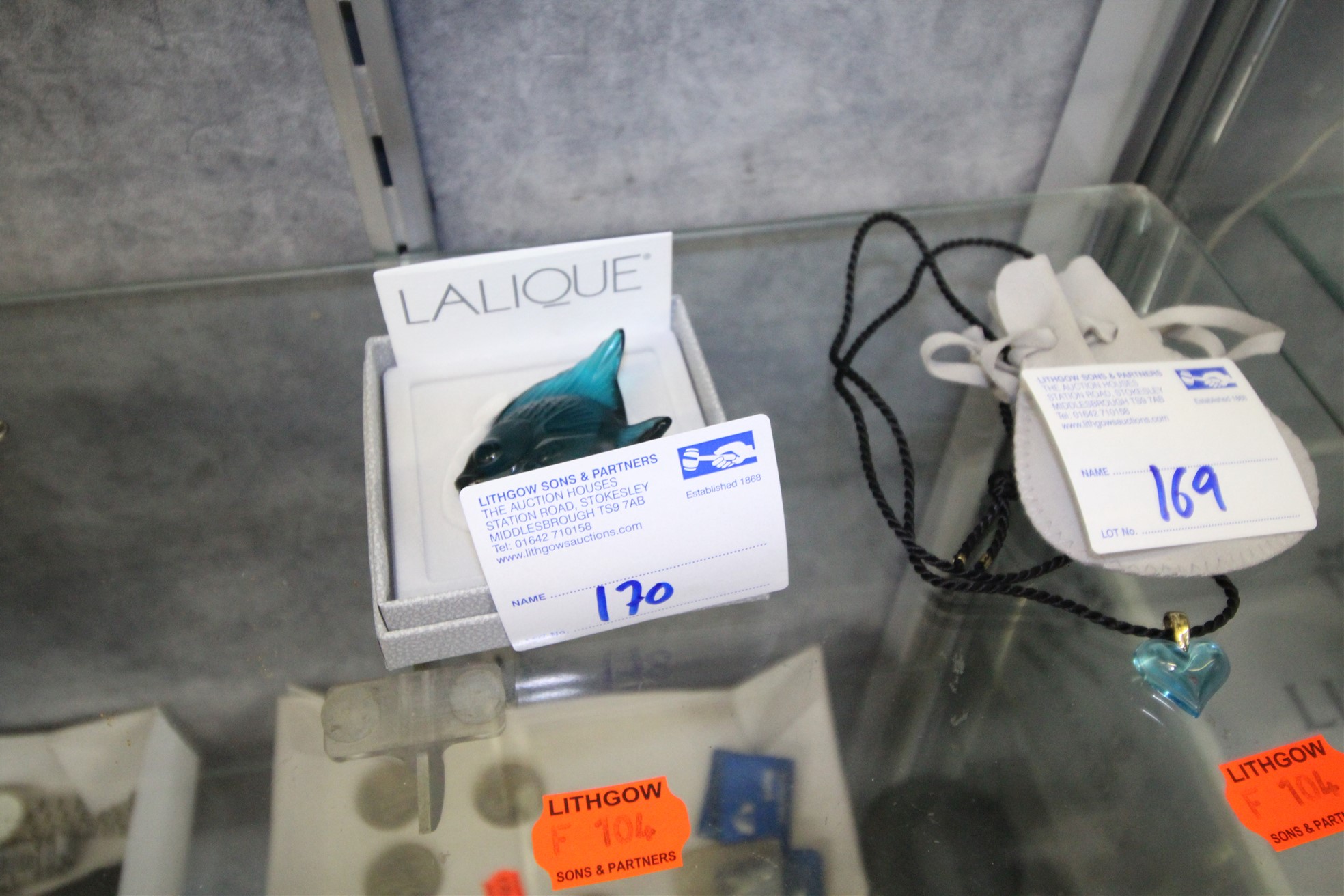 Lot 170 -2x Lalique Fish - £60
