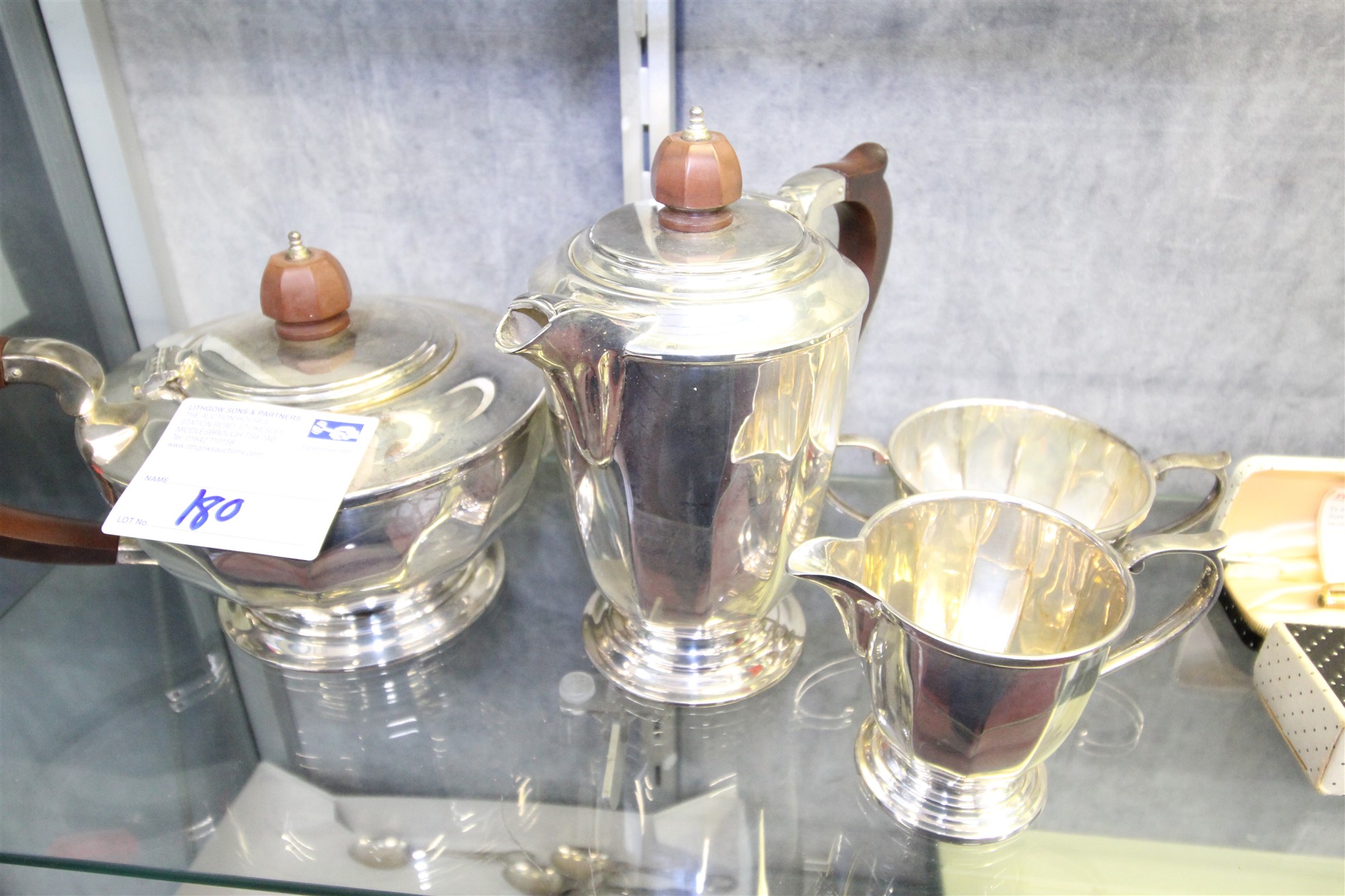 Lot 180 - Mapin & Webb Silver Tea Service - £600