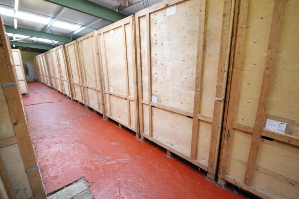 Timber self storage boxes in our storage facility, for more information go to www.stokesleyselfstorage.co.uk